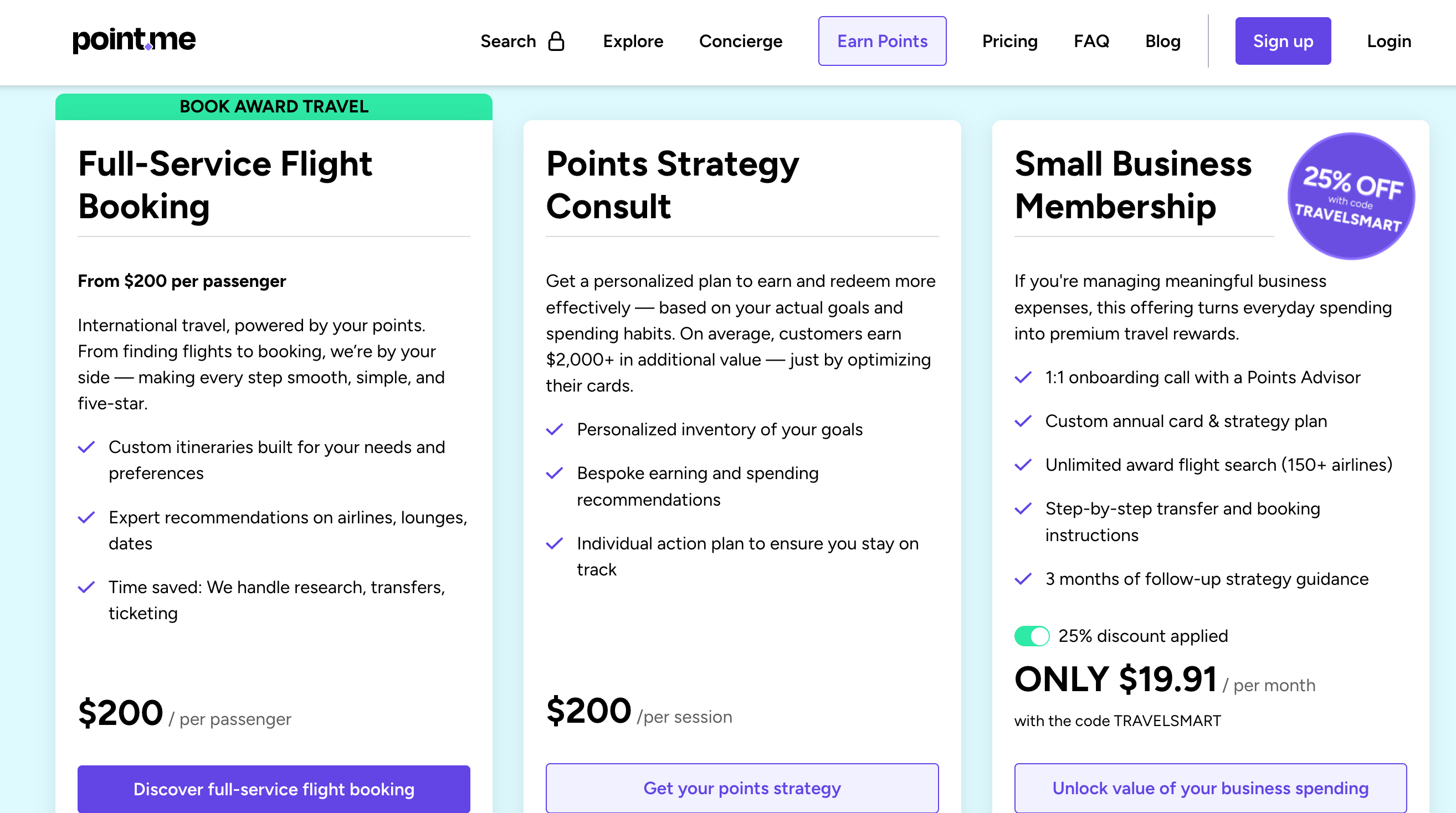 Point.me concierge service pricing. POINT.ME